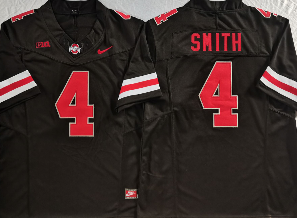 Men's Ohio State Buckeyes Jeremiah Smith #4 Black Jersey